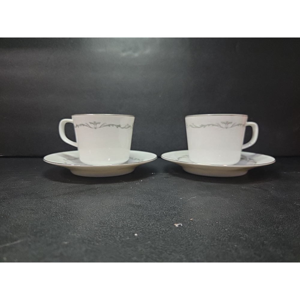 Signature Collection Saucer and‎ Cup Set, Petite Bouquet, Set of 2, Fine China